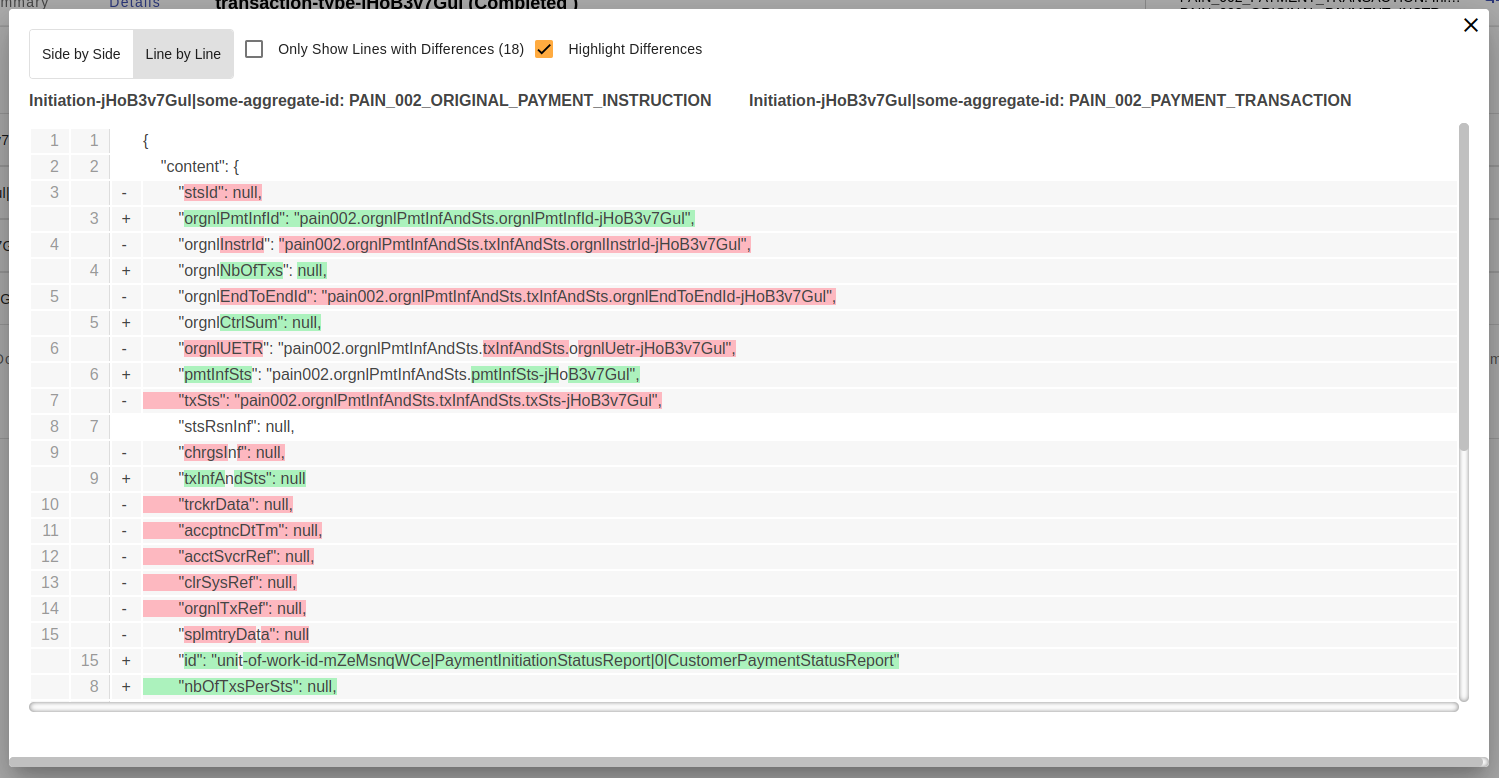 text diff highlight line by line
