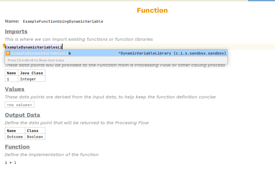 use dynamic variables step 1