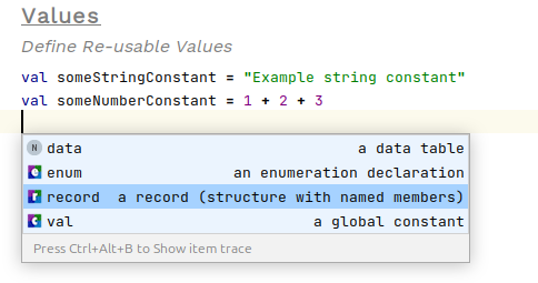 create a value library step 4