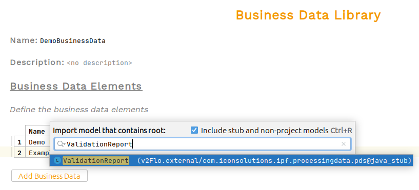 validation report import
