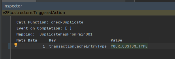 Image of completed meta data tag for a TransactionCacheEntryType applied in inspector