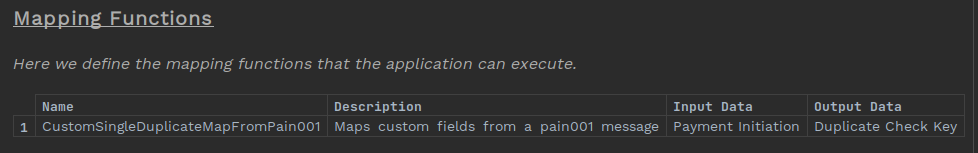 Image of custom mapping function with all details completed
