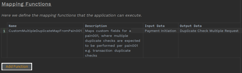 Image of custom mapping function with all details completed