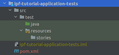 add test resource stories