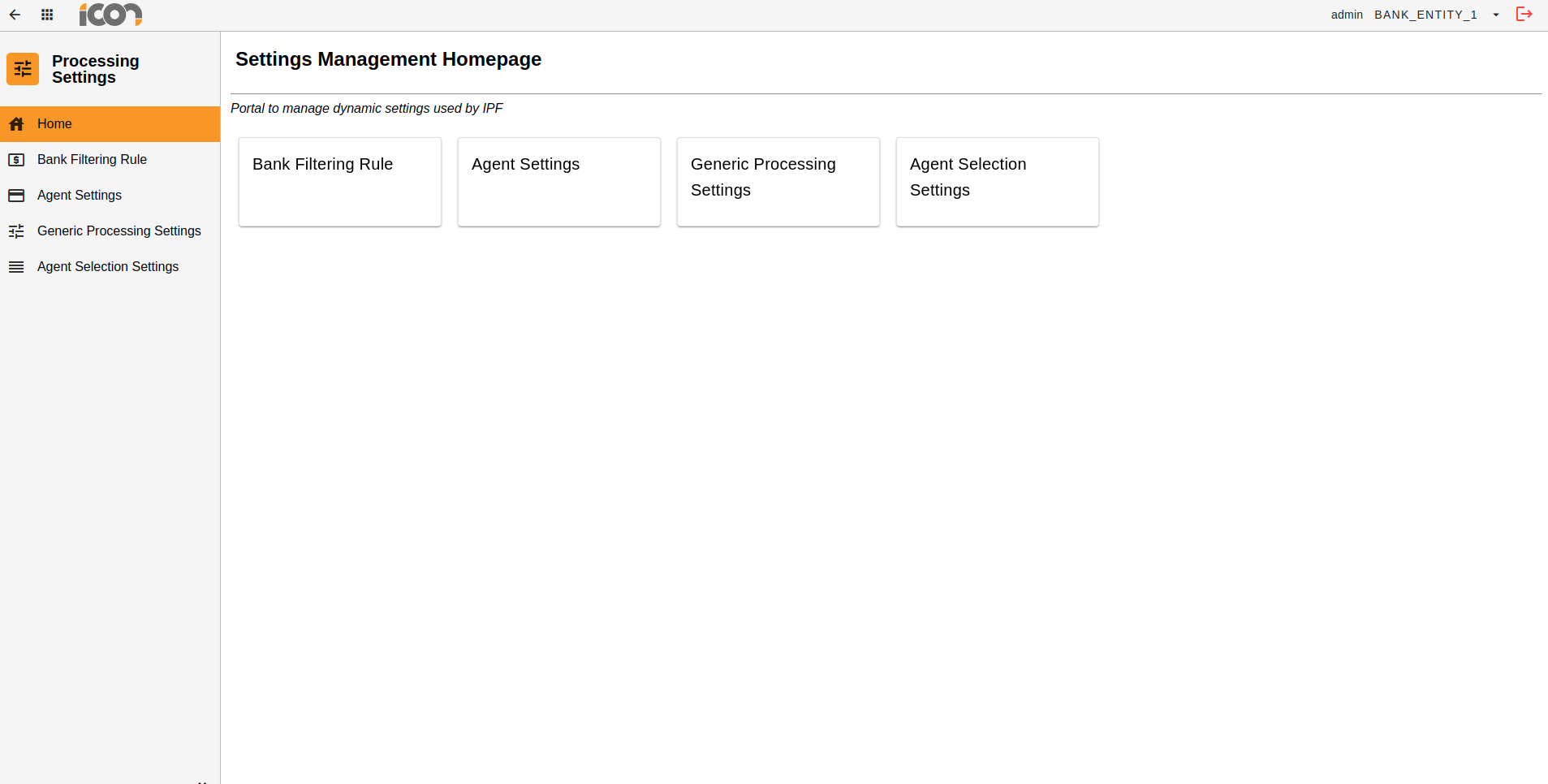 processing setting modules