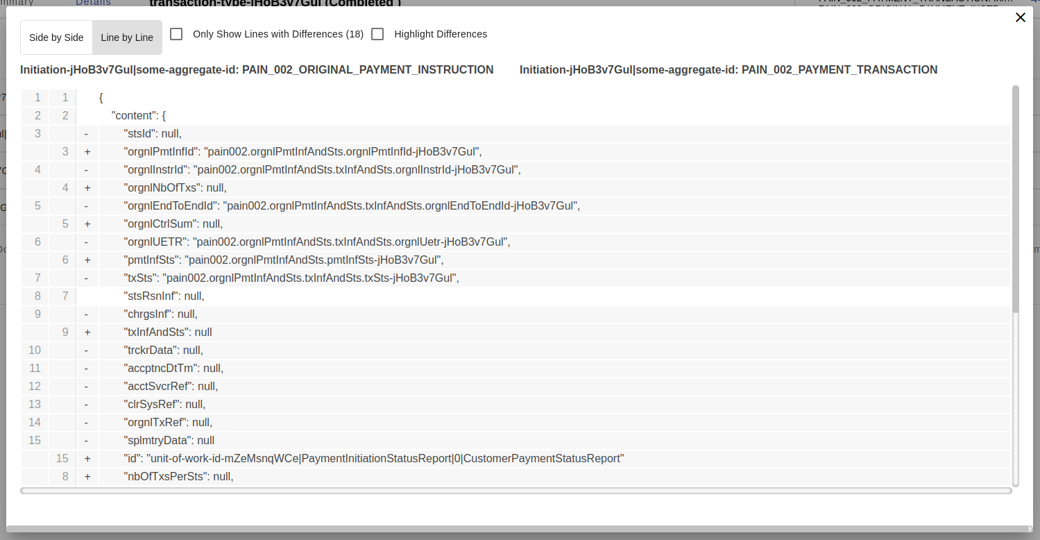text diff line by line