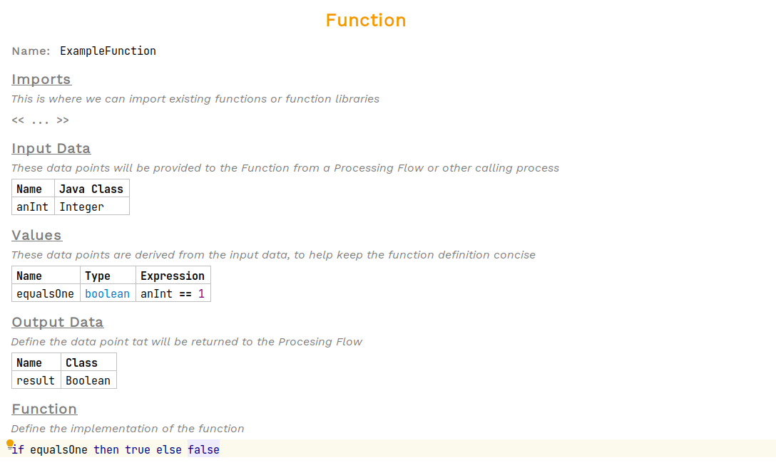 create a function step 6