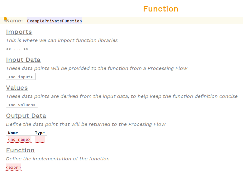 create a private function step 2