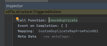 Image of custom mapping applied in inspector