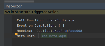 Image of empty meta data tag selected in inspector