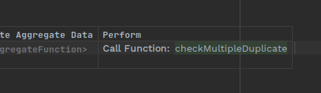 Imagen de la domain function de duplicate check seleccionada