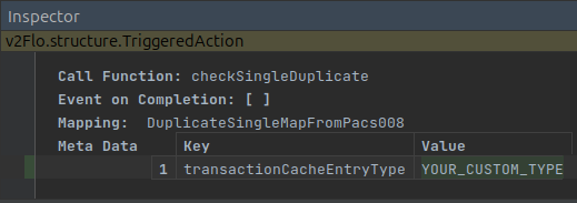 Imagen de la etiqueta de metadatos completada para un TransactionCacheEntryType aplicado en inspector